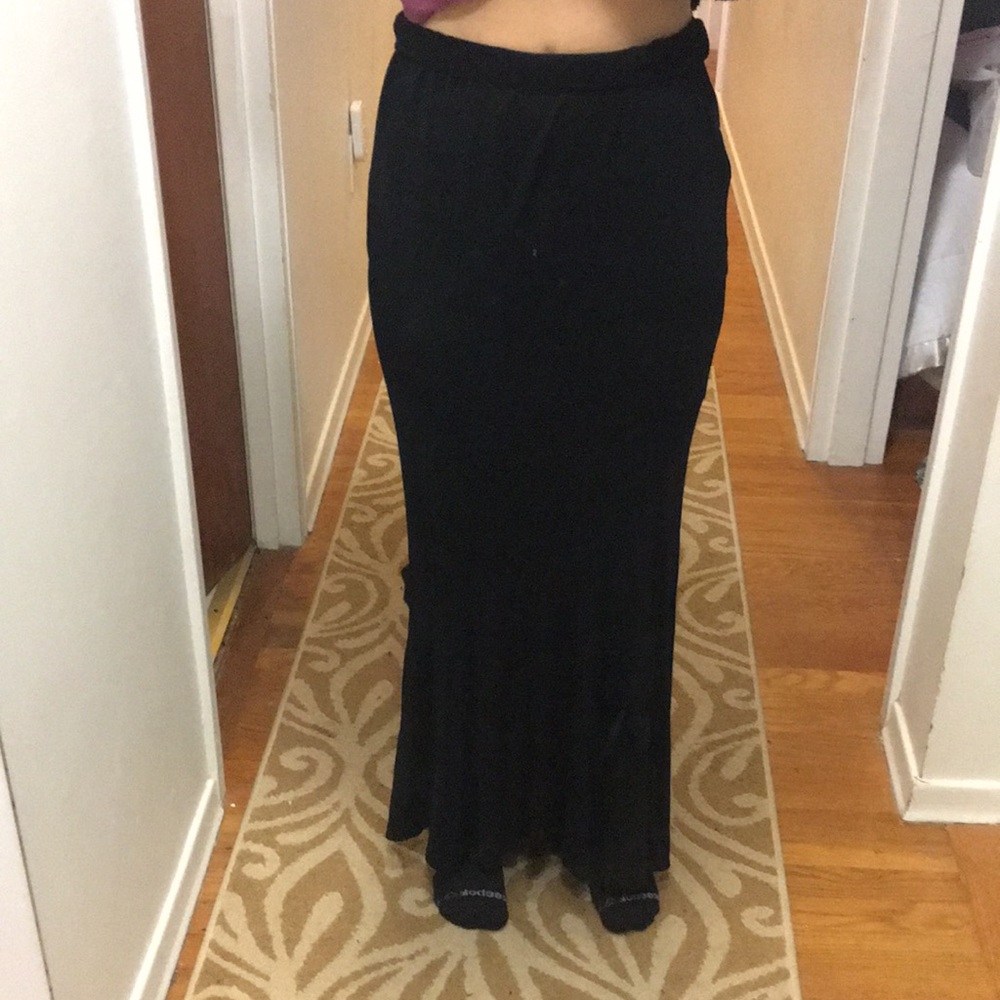 Black maxi skirt
